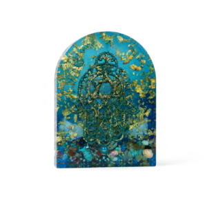 Sacred Light and Blessing – Illuminated 3D Resin Hamsa Artwork