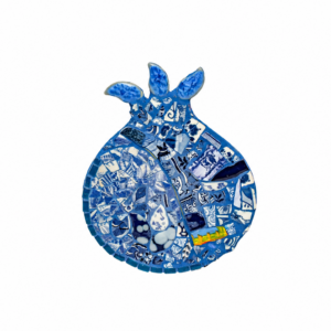 Blue Porcelain Mosaic Pomegranate