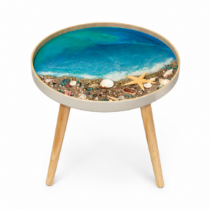 Treasures of the Sea Epoxy Side Table